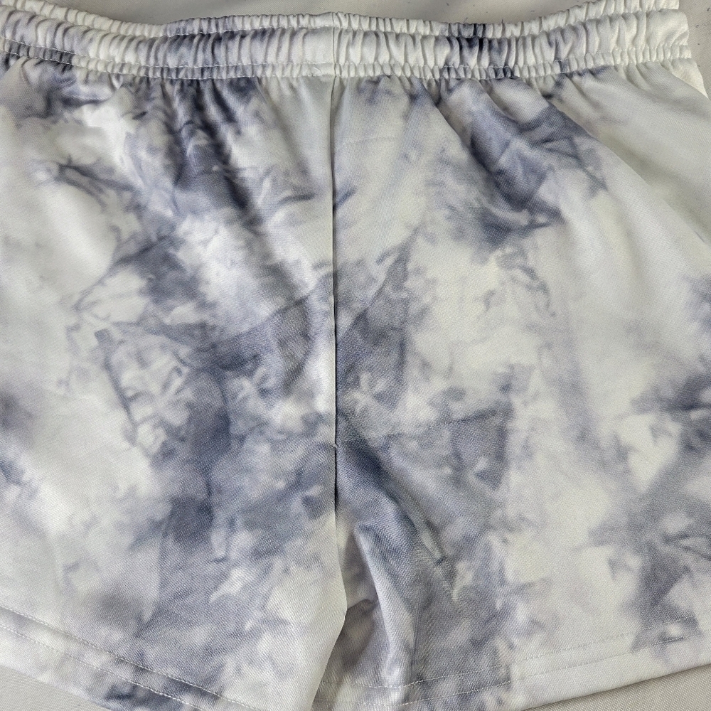 Michelob Ultra Track Shorts Sweatshirt Set Women Size L White Gray Tie Dye Logo - Picture 8 of 14